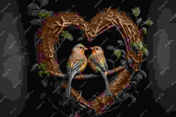 A Pair Of Lovebirds, Sitting On A Branch, With A Heart Shaped Halo Around Them Valour In Valentineville: A Valentine S Day Fantasy (Myths Of The Middle Lands 1)