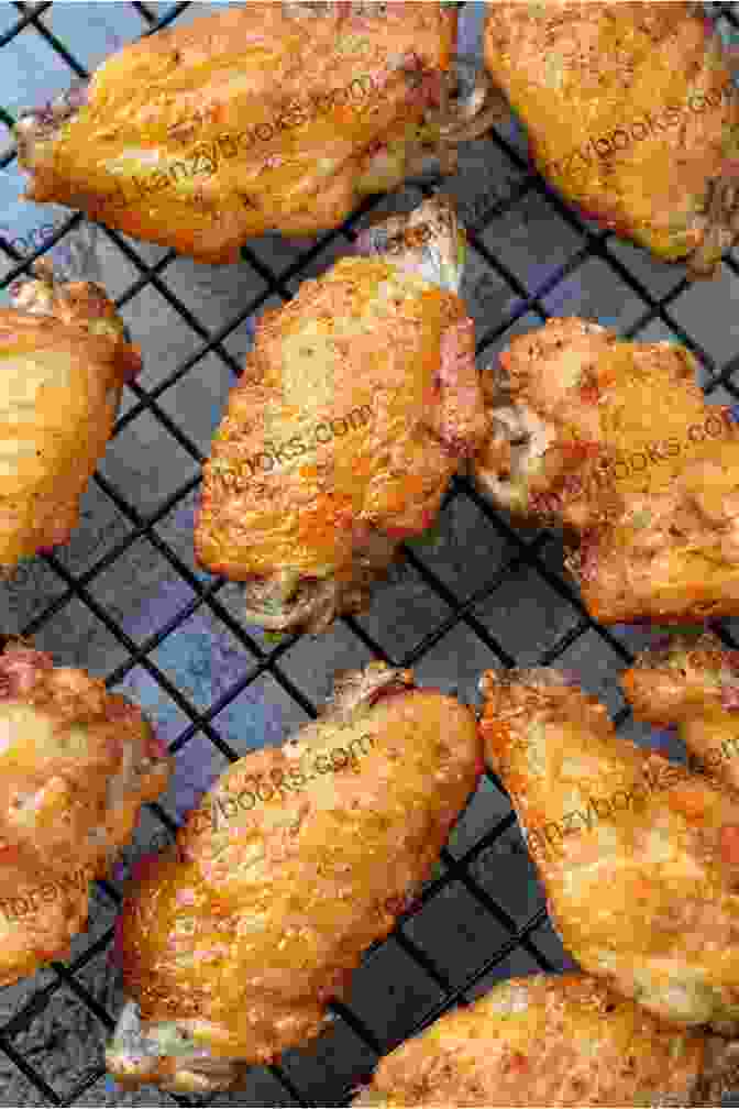 Golden Brown And Crispy Chicken Wings Cooked In An Air Fryer Using Air Fryer To Cook Food: Tasty Recipes For Mouth Watering Dishes: Air Fryer Recipes For Beginners