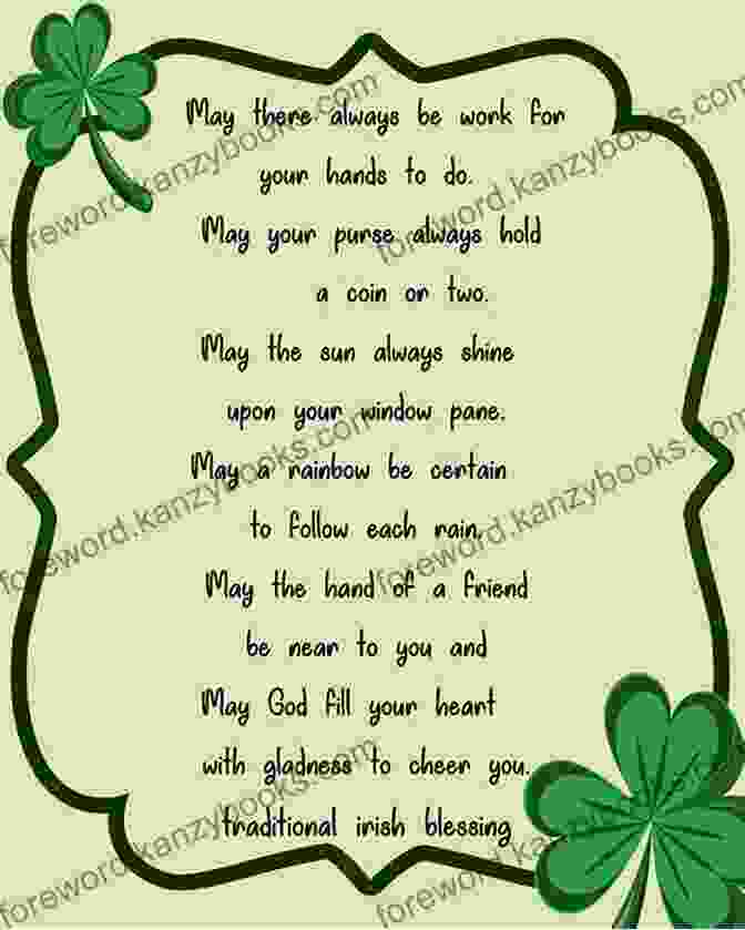 Greeting Card Featuring A Traditional Irish Blessing, Offering Good Wishes And Protection St Patrick S Fire 3 (Holiday Collection Greeting E Card 3) (DA TOP Greeting Cards)